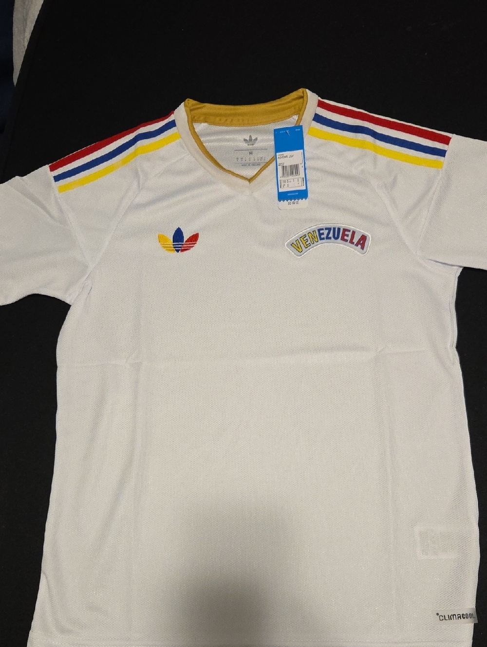 adidas White Venezuela Accent Jersey with Red, Blue & Yellow Details - Picture 6 of 7